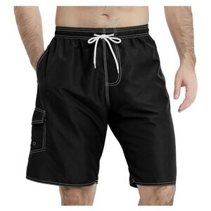 Men's Quick Dry Swim Trunks Lightweight Board Shorts with Mesh Lining 3XL Pocket